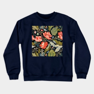 Modern Floral Pattern With Fall Leaves Flowers And Berries Crewneck Sweatshirt